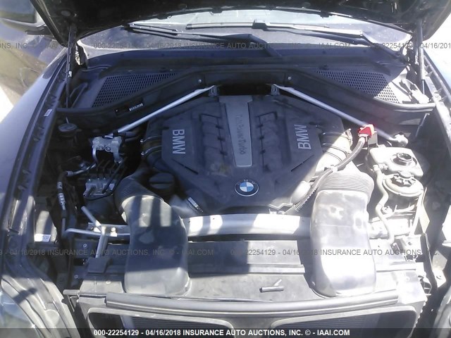 5UXFG8C59DL591184 - 2013 BMW X6 XDRIVE50I BLACK photo 10