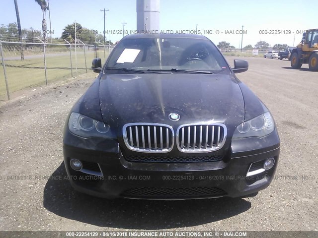 5UXFG8C59DL591184 - 2013 BMW X6 XDRIVE50I BLACK photo 6