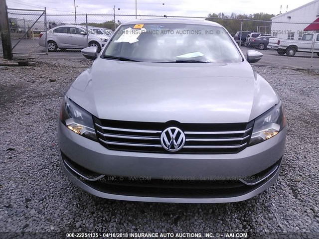 1VWBP7A32CC053353 - 2012 VOLKSWAGEN PASSAT SE SILVER photo 6