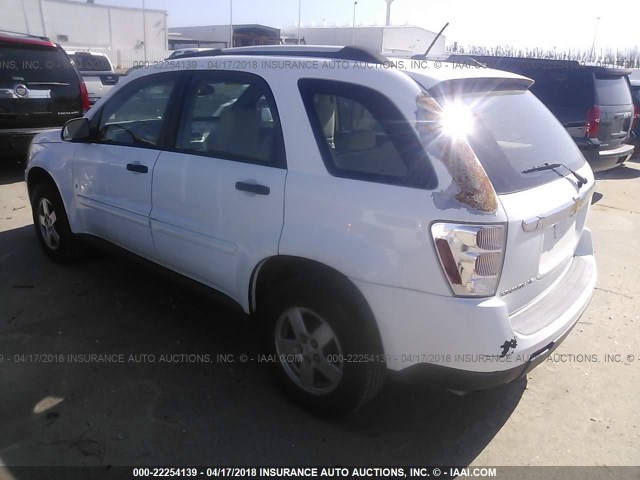 2CNDL13F796214420 - 2009 CHEVROLET EQUINOX LS WHITE photo 3