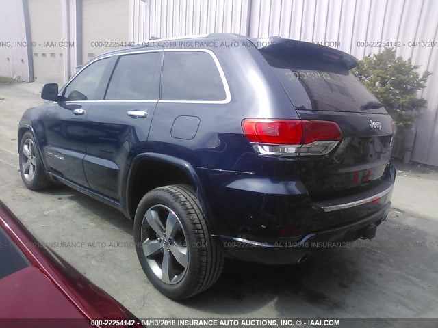 1C4RJECG6FC883247 - 2015 JEEP GRAND CHEROKEE OVERLAND BLUE photo 3