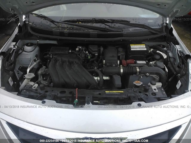 3N1CN7AP8FL894797 - 2015 NISSAN VERSA S/S PLUS/SV/SL SILVER photo 10