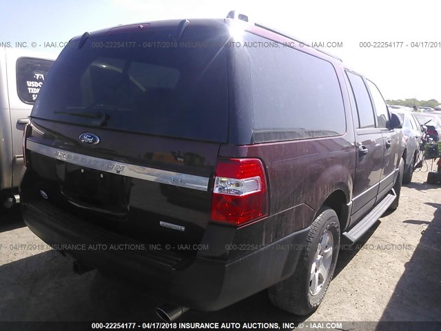 1FMJK1FT1GEF29634 - 2016 FORD EXPEDITION EL XL MAROON photo 4