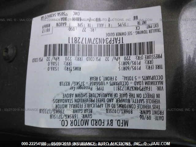 1FAFP34N37W172811 - 2007 FORD FOCUS ZX4/S/SE/SES 灰色 照片 9