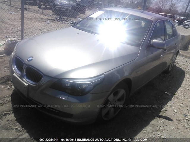 WBANV13588CZ52031 - 2008 BMW 528 XI GOLD photo 2