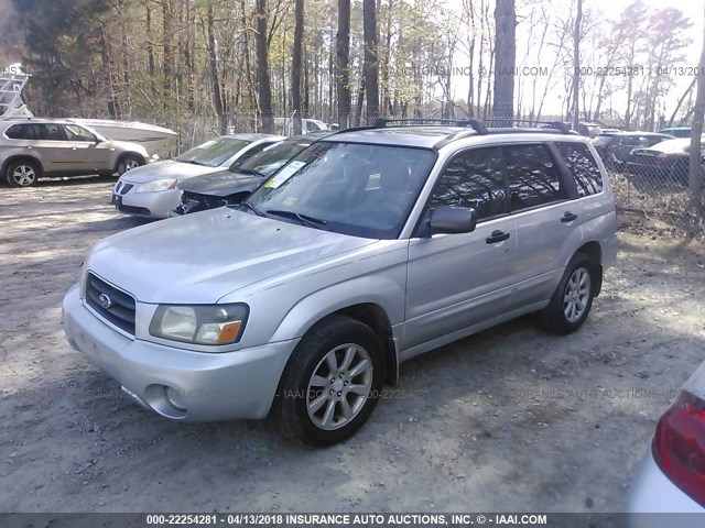 JF1SG656X5H714477 - 2005 SUBARU FORESTER 2.5XS ვერცხლისფერი ფოტო 2