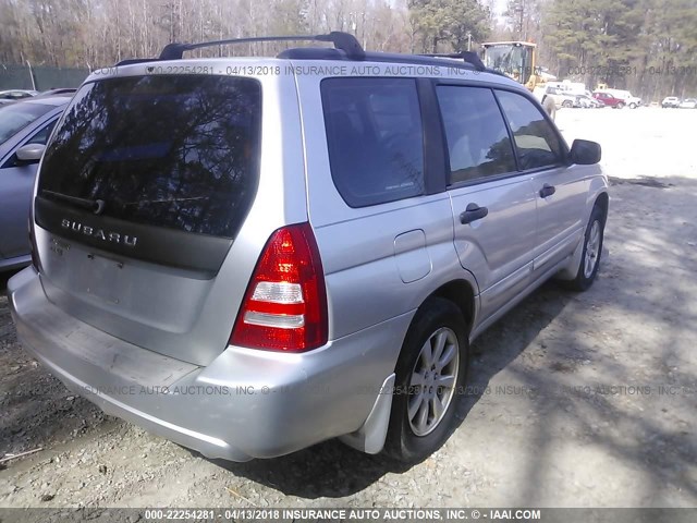 JF1SG656X5H714477 - 2005 SUBARU FORESTER 2.5XS ვერცხლისფერი ფოტო 4