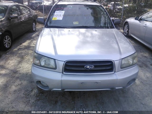 JF1SG656X5H714477 - 2005 SUBARU FORESTER 2.5XS SILVER photo 6