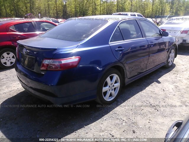 4T1BE46K87U112604 - 2007 TOYOTA CAMRY NEW GENERAT CE/LE/XLE/SE BLUE photo 4