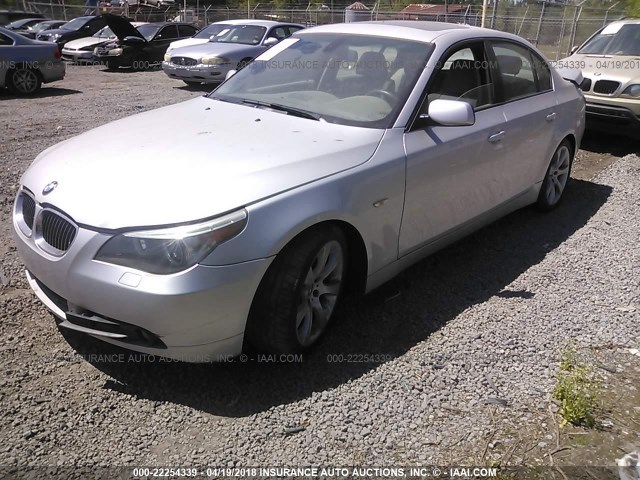 WBANB33544B107827 - 2004 BMW 545 I SILVER photo 2