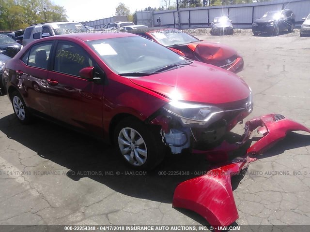 2T1BURHE7FC334624 - 2015 TOYOTA COROLLA L/LE/LE PLS/PRM/S/S PLS RED photo 1