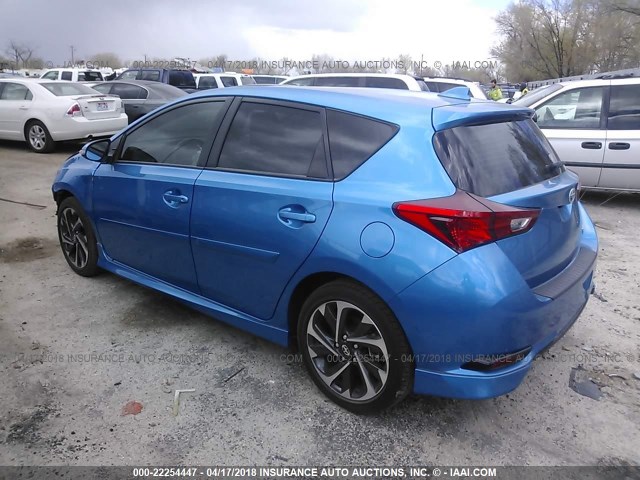 JTNKARJEXGJ513924 - 2016 TOYOTA SCION IM BLUE photo 3