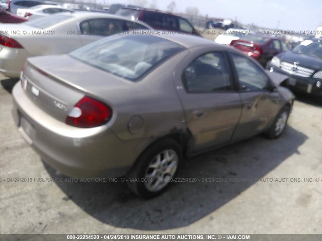 1B3ES46C1YD560947 - 2000 DODGE NEON ES GOLD photo 4