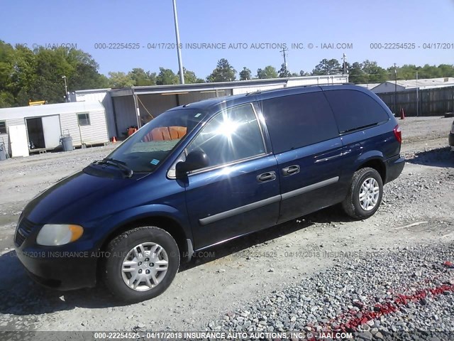 1D4GP24R36B695119 - 2006 DODGE GRAND CARAVAN SE BLUE photo 2