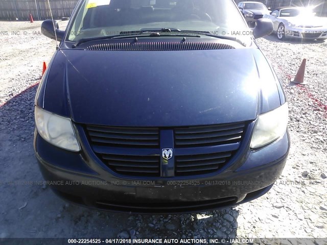 1D4GP24R36B695119 - 2006 DODGE GRAND CARAVAN SE BLUE photo 6