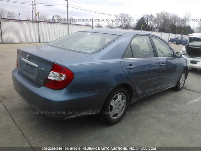 4T1BF32K63U556314 - 2003 TOYOTA CAMRY LE/XLE/SE ლურჯი ფოტო 4