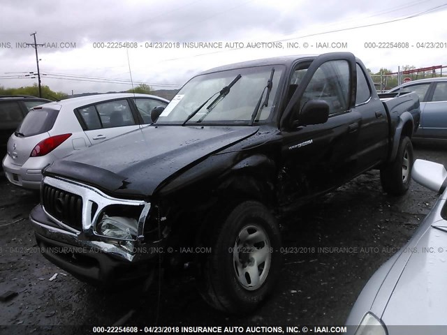 5TEHN72N11Z756962 - 2001 TOYOTA TACOMA DOUBLE CAB 黑色 照片 2