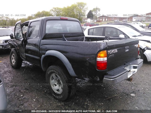 5TEHN72N11Z756962 - 2001 TOYOTA TACOMA DOUBLE CAB 黑色 照片 3