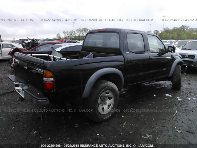 5TEHN72N11Z756962 - 2001 TOYOTA TACOMA DOUBLE CAB 黑色 照片 4