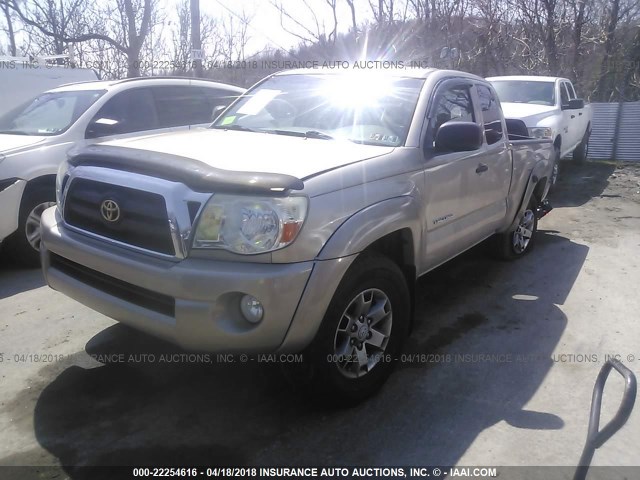 5TEUU42N85Z095372 - 2005 TOYOTA TACOMA ACCESS CAB Złoty zdjęcie 2