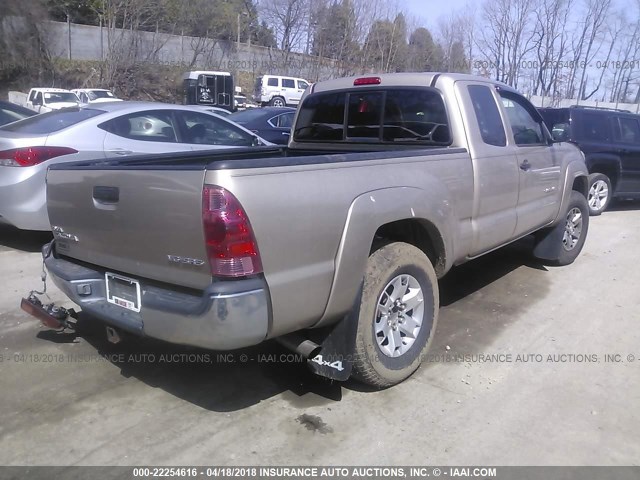 5TEUU42N85Z095372 - 2005 TOYOTA TACOMA ACCESS CAB Złoty zdjęcie 4