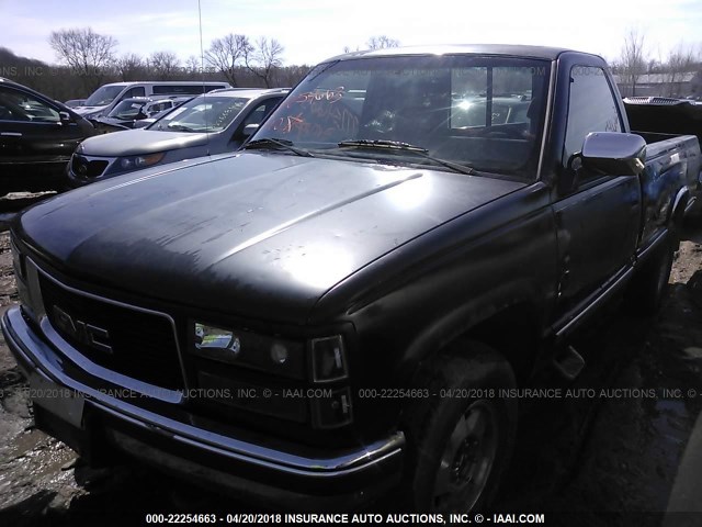 1GTEK14K7PZ528691 - 1993 GMC SIERRA K1500 BLACK photo 2