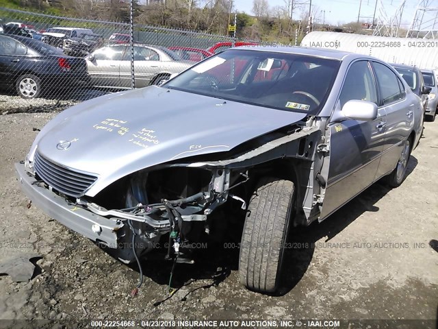JTHBA30G355080343 - 2005 LEXUS ES 330 SILVER photo 2
