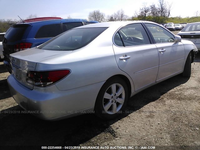 JTHBA30G355080343 - 2005 LEXUS ES 330 SILVER photo 4