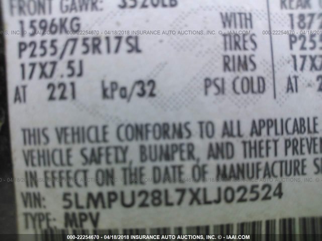 5LMPU28L7XLJ02524 - 1999 LINCOLN NAVIGATOR 黑色 照片 9