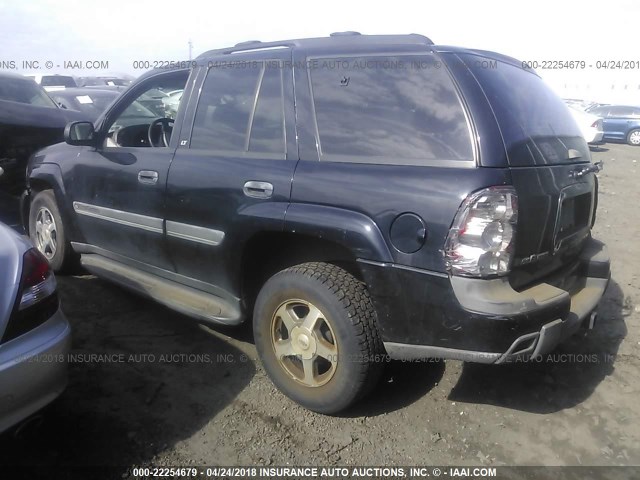 1GNDT13S422208618 - 2002 CHEVROLET TRAILBLAZER  BLACK photo 3