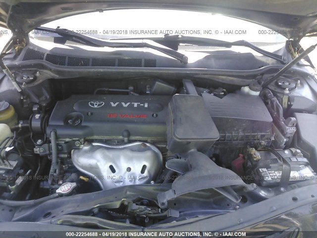 4T1BE46K78U196982 - 2008 TOYOTA CAMRY CE/LE/XLE/SE BLACK photo 10