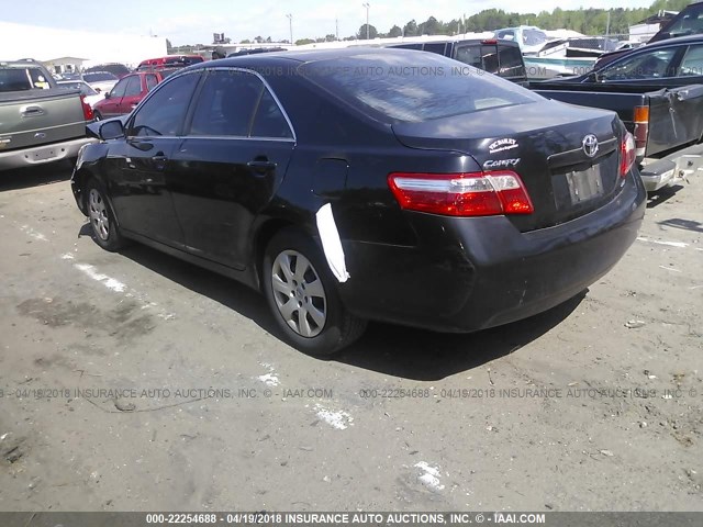 4T1BE46K78U196982 - 2008 TOYOTA CAMRY CE/LE/XLE/SE BLACK photo 3