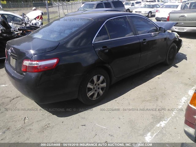 4T1BE46K78U196982 - 2008 TOYOTA CAMRY CE/LE/XLE/SE BLACK photo 4
