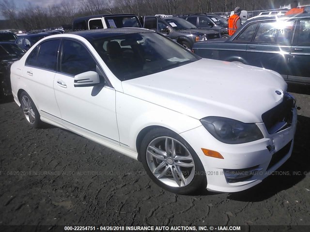 WDDGF8AB1DR254223 - 2013 MERCEDES-BENZ C 300 4MATIC WHITE photo 1