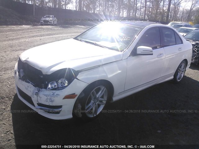 WDDGF8AB1DR254223 - 2013 MERCEDES-BENZ C 300 4MATIC WHITE photo 2