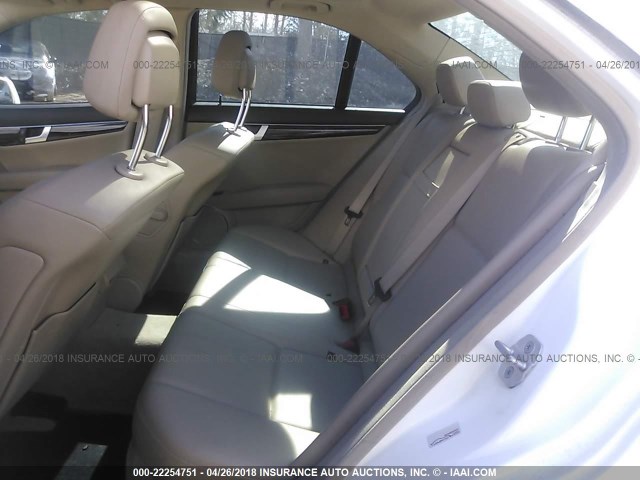 WDDGF8AB1DR254223 - 2013 MERCEDES-BENZ C 300 4MATIC WHITE photo 8