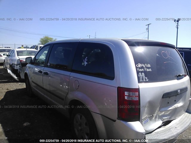 1D8HN44H18B170378 - 2008 DODGE GRAND CARAVAN SE SILVER photo 3