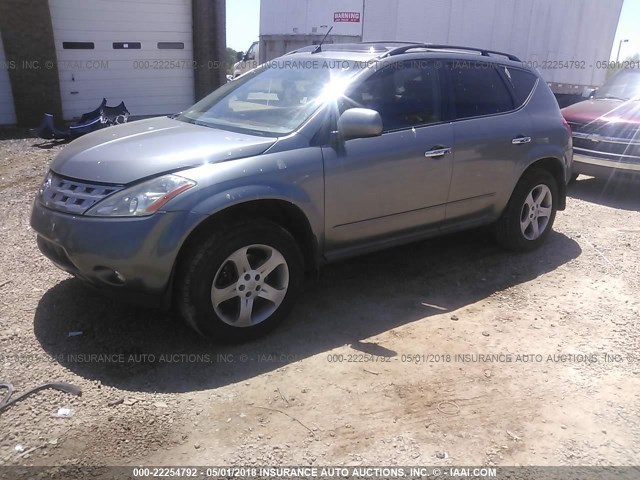 JN8AZ08W15W434181 - 2005 NISSAN MURANO SL/SE/S GRAY photo 2