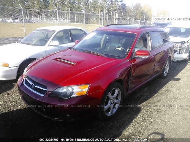 4S3BP676654314608 - 2005 SUBARU LEGACY GT LIMITED RED photo 2