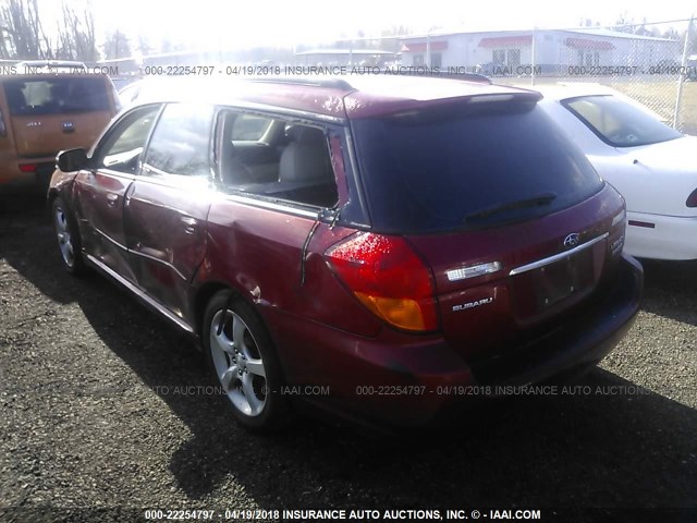 4S3BP676654314608 - 2005 SUBARU LEGACY GT LIMITED RED photo 3