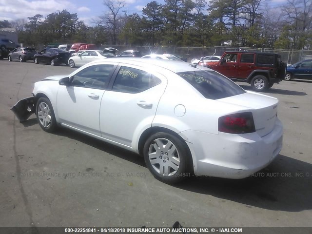 1B3BD4FB4BN598551 - 2011 DODGE AVENGER EXPRESS WHITE photo 3