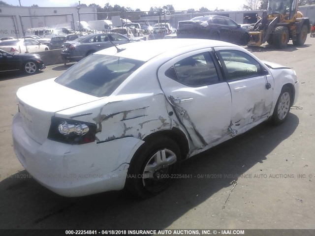 1B3BD4FB4BN598551 - 2011 DODGE AVENGER EXPRESS 白色 照片 4