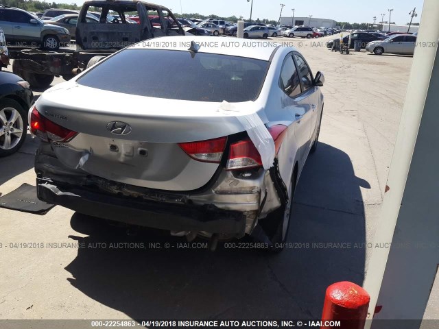 KMHDH4AE5BU158188 - 2011 HYUNDAI ELANTRA GLS/LIMITED SILVER photo 4