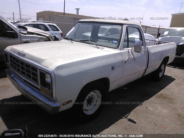 1B7JD24R4CS273240 - 1982 DODGE D-SERIES D200/D250 WHITE photo 2