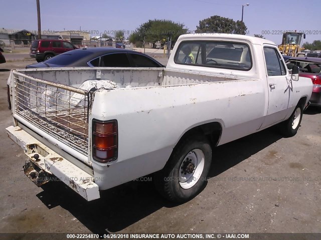 1B7JD24R4CS273240 - 1982 DODGE D-SERIES D200/D250 WHITE photo 4