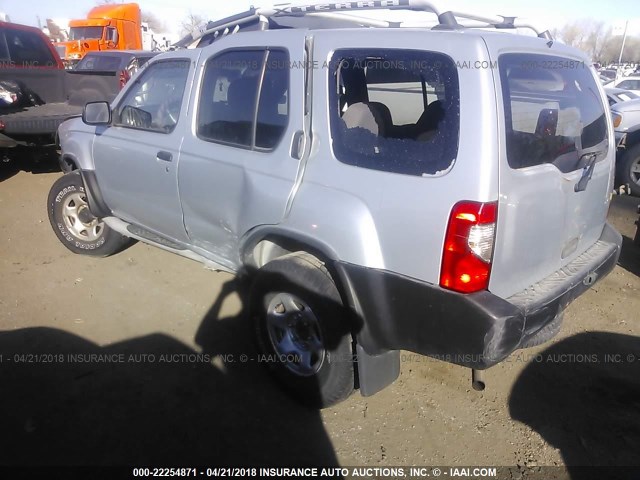 5N1ED28T9YC607380 - 2000 NISSAN XTERRA XE/SE SILVER photo 3