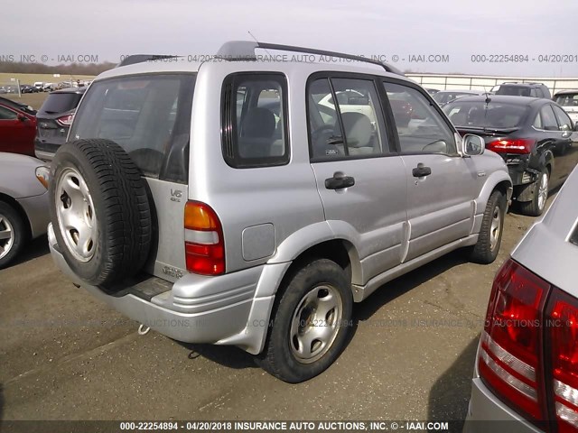 JS3TD62V4Y4114750 - 2000 SUZUKI GRAND VITARA JLX/LIMITED/JX SILVER photo 4