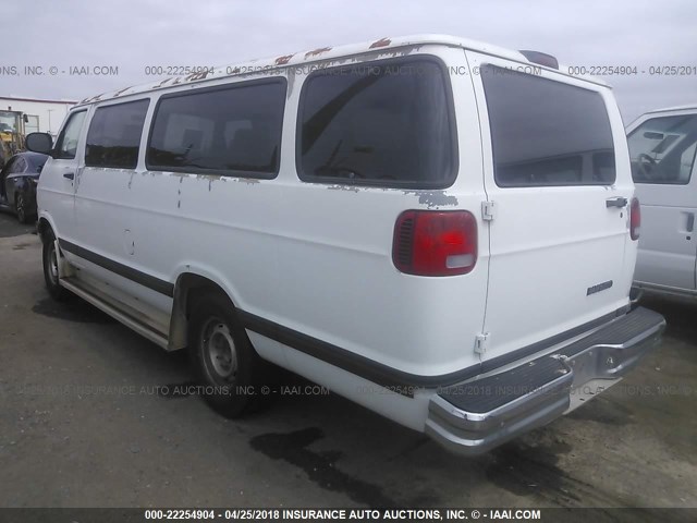 2B5WB35Z2YK138283 - 2000 DODGE RAM WAGON B3500 WHITE photo 3