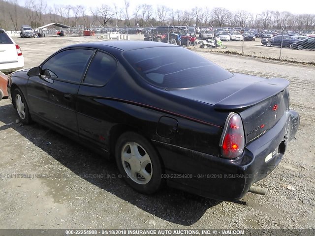 2G1WX12K439133471 - 2003 CHEVROLET MONTE CARLO SS შავი ფოტო 3