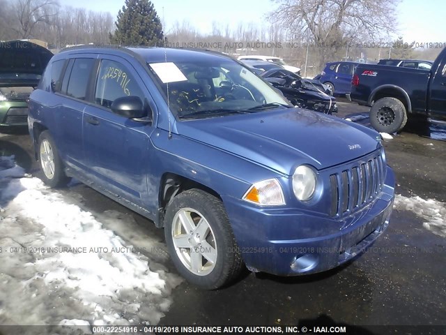 1J8FF47WX7D193649 - 2007 JEEP COMPASS BLUE photo 1